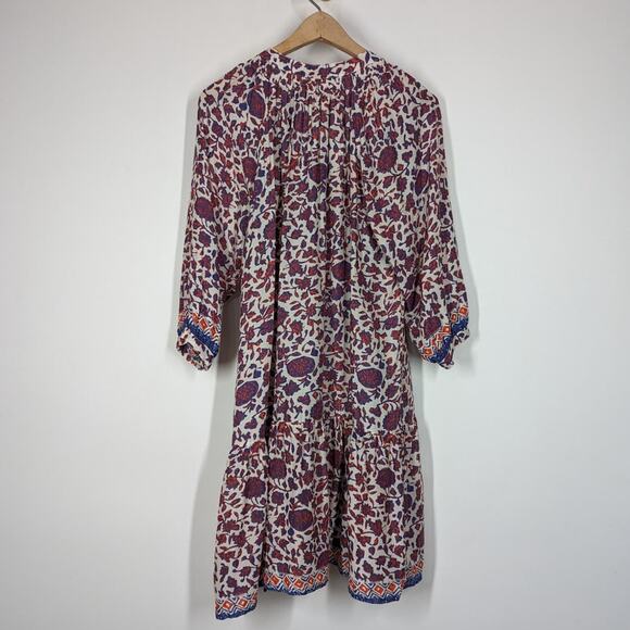 Natalie Martin Stevie Mini Dress Bloom Lapis Coral Floral Size XS NWT Bohemian - Picture 5 of 10